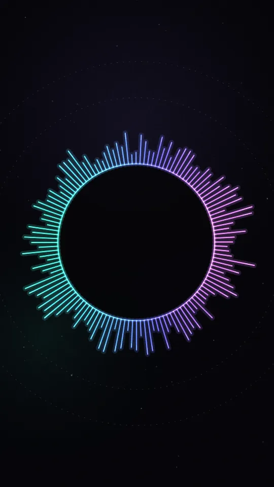 Radial EQ — a vertical 9:16 Spotify Canvas loop rendered by TrackGleam